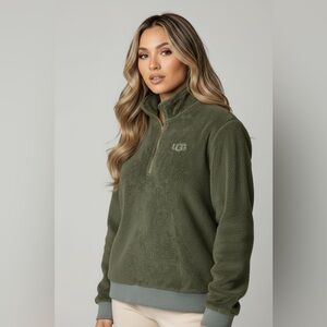 UGG  Forest Green Zip-Up Sweater